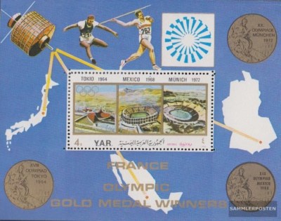 Briefmarken Block 135 Nordjemen 1970 – Raumfahrt-Motiv, Postfrisch ** MNH, Sammlerstück