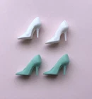 Vintage Barbie White and Teal High Heels Spikes Repro