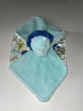 PARENTS CHOICE BLUE DINOSAUR SATIN SECURITY BLANKET LOVEY B3