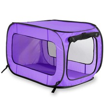 Collapsible Portable Pet Crate  Dog Kennel for Travel - 32.5" L, Blue