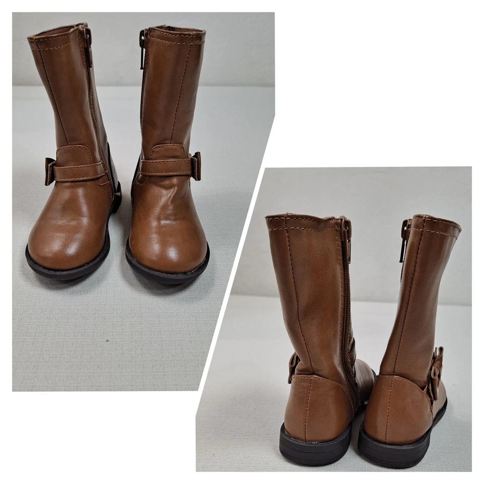 Gymboree/ Childrens Place Pair of Toddler Size 5 Boots White/ Brown - Image 3 of 4