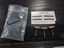 Groove Master Saddles For Telecaster Brass Three Piece Intonating Bridge Saddles