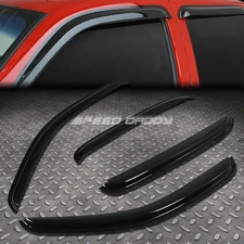 FOR 07-13 CHEVY/GMC CREW CAB SMOKE WINDOW VISOR SHADE/SUN WIND/RAIN DEFLECTOR