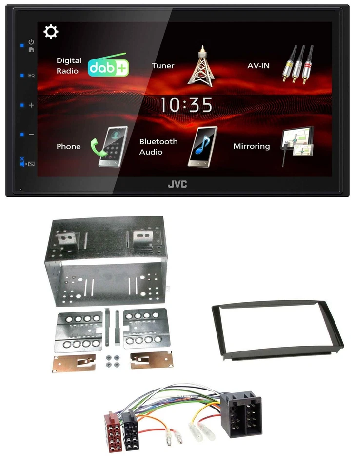 JVC USB Bluetooth MP3 DAB 2DIN Autoradio für Kia Ceed 01-09 proCeed 08-11 - Bild 1 von 4