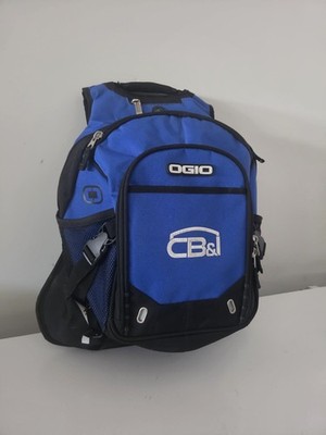 OGIO Blue Laptop Backpack Travel Business Computer Bag Multi Pocket Padded Strap