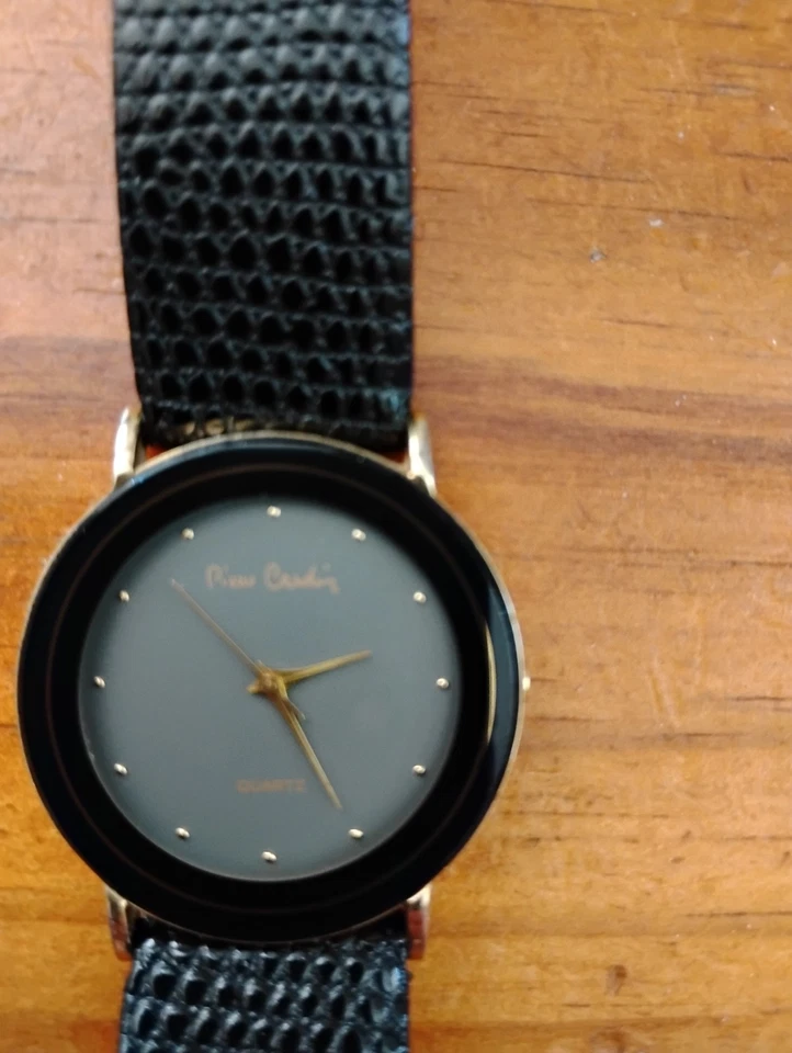 **En oferta** Reloj Pierre Cardin vintage unisex con correa de cuero original Foto 4 de 4