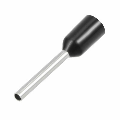 VE0510Cord Pin End Wire Connector Electrical Crimp Terminal AWG22 Black500Pcs KD