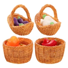  Dollhouse Fruits and Vegetables Dolhouse Mini Baskets Accessories