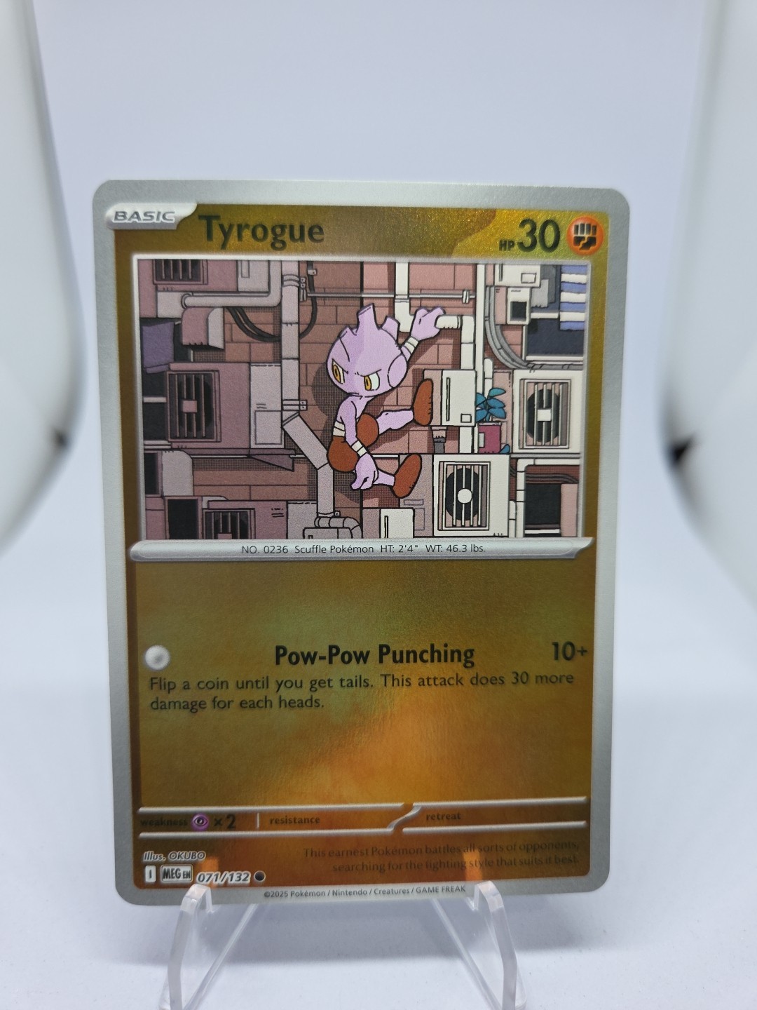 Reverse Holo Tyrogue 071/132 Common ME01: Mega Evolution Pokemon