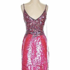 New Nasty Gal Sequin Pink Silver Mini Dress Size 0