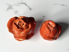 Vintage Ceramic Salt  Pepper Shakers, Pink Roses, Made in Japan