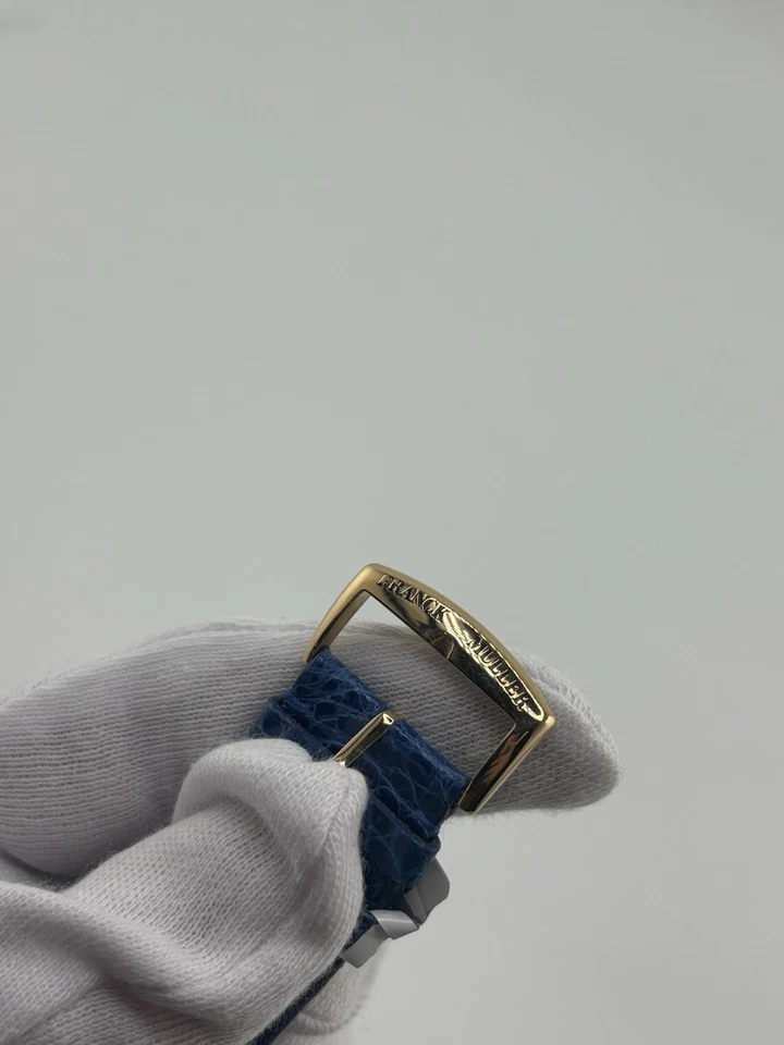 Reloj Franck Muller Long Island 1000CC esfera azul correa de cuero Foto 4 de 4