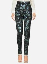 DOLCE & GABBANA METALLIC FLORAL JACQUARD PRINT HIGH WAIST TAPERED PANTS SZ.44