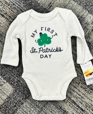 Infant - Carters Baby NB One Piece Shamrock My First St Patrick s Day Outfit