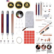 Diamond Painting Pen Kits with LED Light Up Drill Pens for Arts Nails DIY 12p...