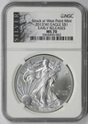 2012-(W) Silver Eagle $1 MS 70 NGC Struck at The West Point Mint Early Releases