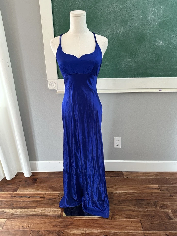 Vestido vintage Zum Zum azul real semi formal talla 7/8 Foto 2 de 4