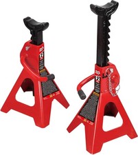 T42002a 2 Ton Jack Stands Pair Double Locking Alloy Steel Red 4000 Lb