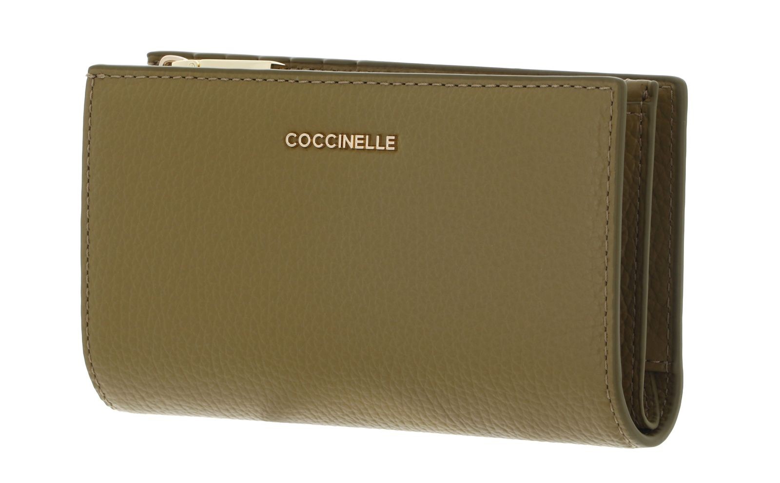 COCCINELLE purse Metallic Soft Wallet Seagrass