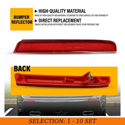 1-10 Rear Bumper Tail Reflector Red Lens Lamp Case for Acura MDX 2010-2013 Right