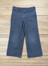 Dickies Boys Original Fit Flat Front Pants Size 4 Gray Uniform School Pants