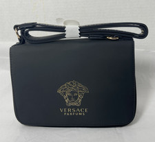 Versace Parfums Medusa Black Gold Shoulder Crossbody Bag - NEW