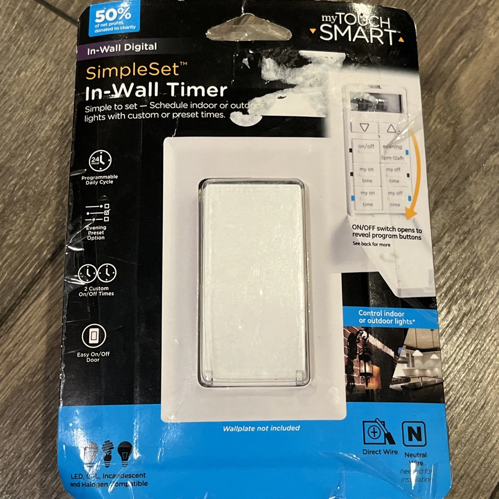 myTouchSmart 15-Amps 120-volt In-wall Lighting Timer Simpleset 41431