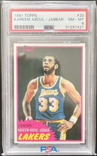1981-82 Topps - Kareem Abdul-Jabbar #20 PSA 8