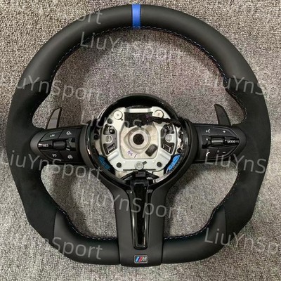 Black Leather Steering Wheel for BMW F10 F20 F30 F32 F36 F80 F82 M3 M4 M F01 M5