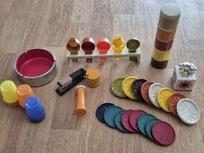 Lot  Objets Vintage Années 70 Orange dont tupperware 