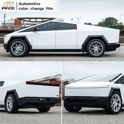 Tesla Cybertruck PreCut PPF Paint Protection Wrap Change Gloss Crystal White PET
