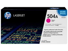 HP 504A Magenta Original LaserJet Toner Cartridge, 7,000 pages, CE253A