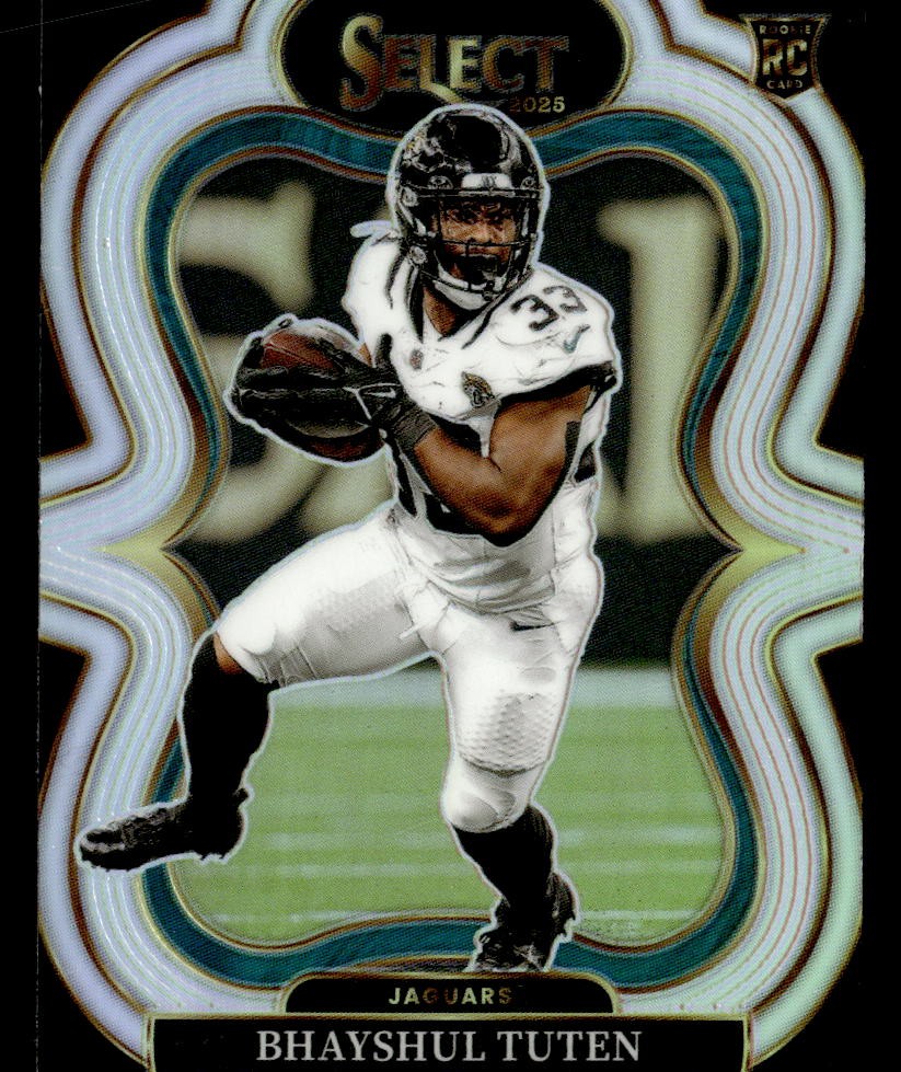 2025 Panini Select Bhayshul Tuten #329 Silver Prizm Suite Level RC Jaguars