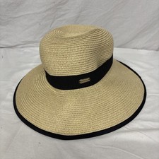 Sun-N-Sand Striped Woman  s Beach Hat Adjustable 50 UPF NWT