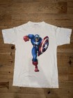 Vintage 90s Rare Captain America Thrashed 3d Graphic Official Promo Tshirt #1040 — photo 4