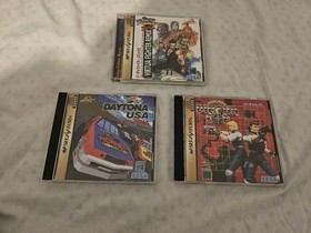 Sega Saturn NTSCJ Games- Virtua Fighter Remix/ Daytona USA/ Virtua Cop + Pad 