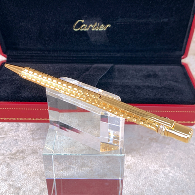 Vintage Cartier Ballpoint Pen Trinity Red Lacquer 18K Gold Finish