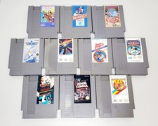 Lot Of 10 Nintendo NES Games Super Mario, Top Gun, Roadblasters, Mickey Mouse