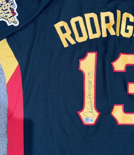 ALEX RODRIGUEZ W/13 BECKETT AUTHENTICATE SIGNED 2006 MAJESTIC BP ALL STAR JERSEY - Picture 6 of 12
