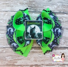 Frankenweenie Twisted Boutique Hair Bow, Girls, Clip, Ready To Ship