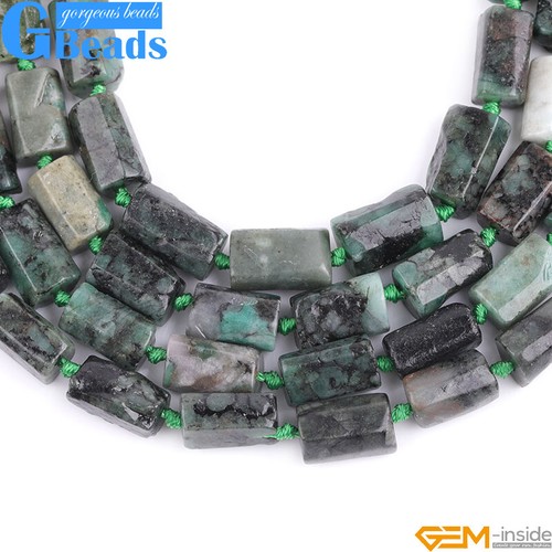 Natural Assorted Gemstone Faceted Tube Column Beads for Jewelry Making 8x12mm - Picture 38 of 192