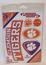 Clemson Tigers Decals Paws 5 Window Decal Auto Licensed Removable Football LOGO