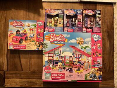 MEGA Barbie Malibu Haus Bauset mit 303 Steinen + 4 Überraschungen