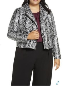 plus size snakeskin blazer