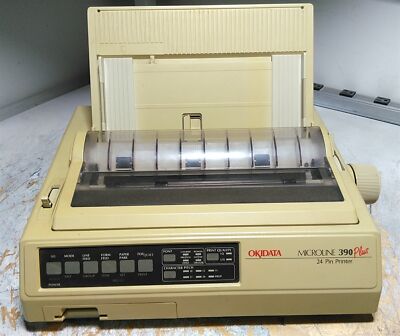 Defective Okidata Microline 390 Plus GE5290P Dot Matrix Printer AS-IS 