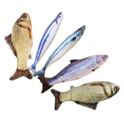 Katze Fisch Realistisches Plüschtier Simulation Simulation Katzenminze Geschenk