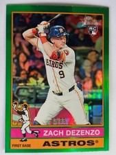 2025 Topps Heritage Zach Dezenzo RC GREEN BORDER REFRACTOR /99 Astros #404