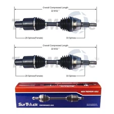 SurTrack Pair Set of 2 Front CV Axle Shafts For Chrysler Aspen Dodge Durango 4WD