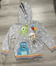 NWT Disney Pixar Monsters Inc  UP Zip Up Hoodie/ jacket Kids Size 6 Disney 100