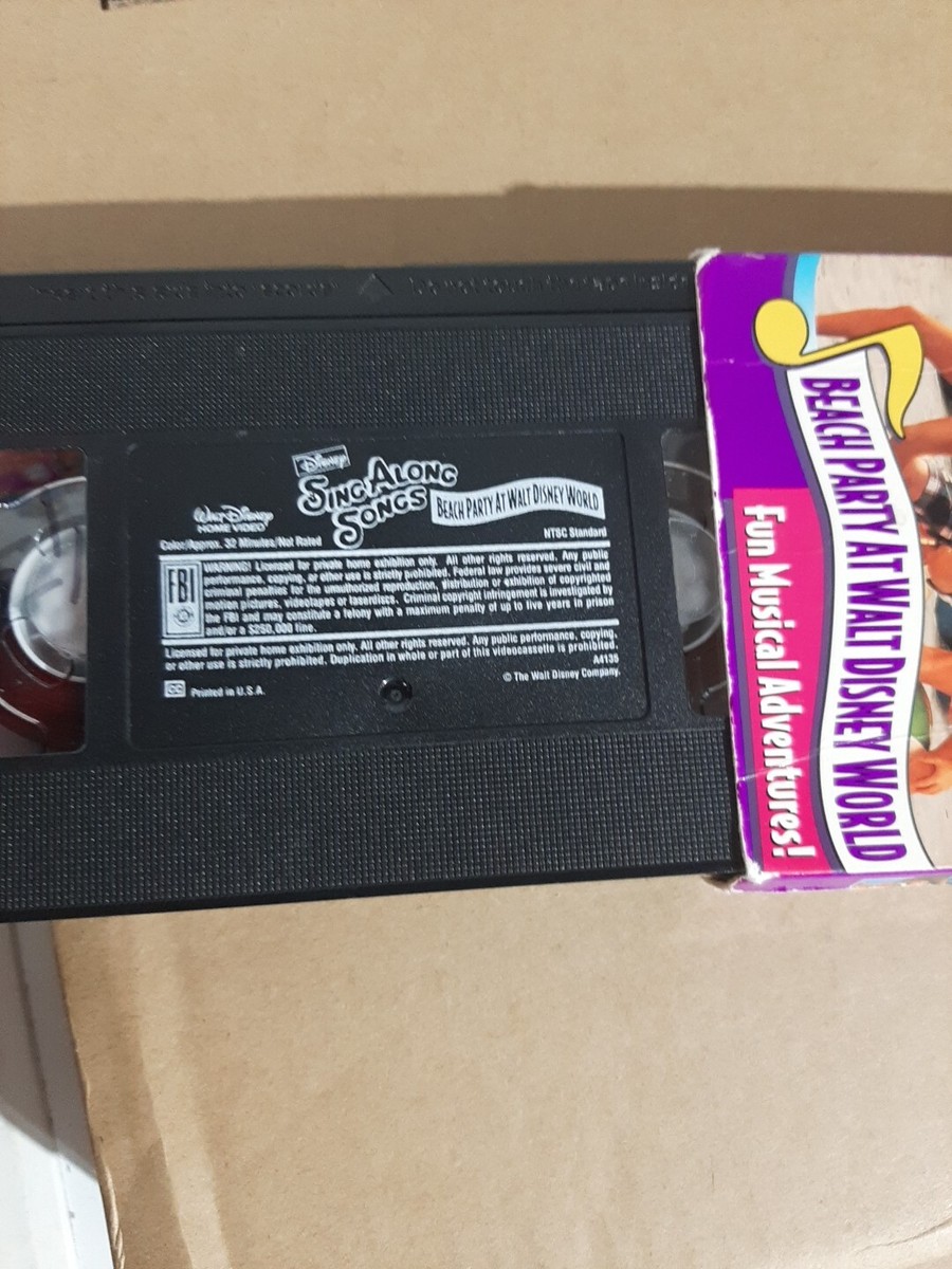 Mickey's Fun Songs Beach Party at Walt Disney World VHS Tape